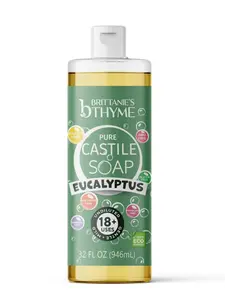 Brittanie’s 32oz Eucalyptus Castile Soap All-Natural Multi-Use Cleanser | Face, Body, Hair & Home | Plant-Based, Deep Cleaning, Refreshing Eucalyptus Glow | Family Made, Small Batch, USA Crafted
