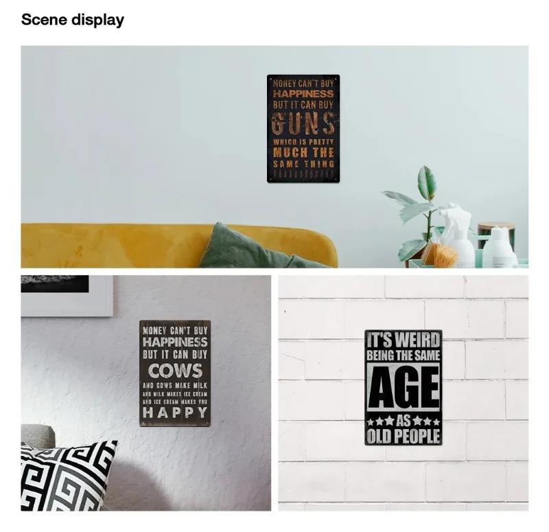 8x12inch Funny Sarcastic Vintage Metal Posters Tin Signs Decor Retro Plaque Metal Plate Home Wall Art Decor for Bar