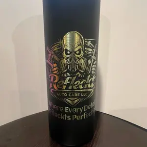 Custom Laser Engraved Tumbler with Personalized Name Metal Straw & Straw Cleaner Perfect for Everyday Use Personalized Drinkware - Bottle