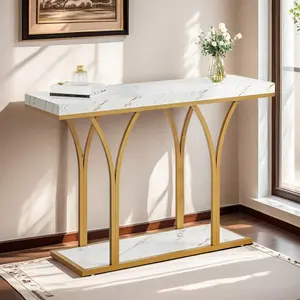 Console Table Entryway With Led Light,  Narrow Sofa Side Accent Table W/ Led Light End Table, Narrow Long Sofa Table Behind Couch Table Accent Table For Entry Way, Hallway Living Room