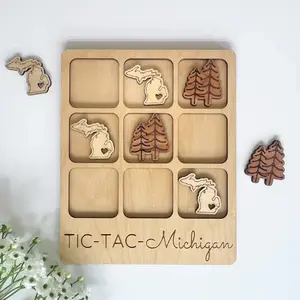 Michigan State Tic-Tac-Toe Game Board - Pine Trees