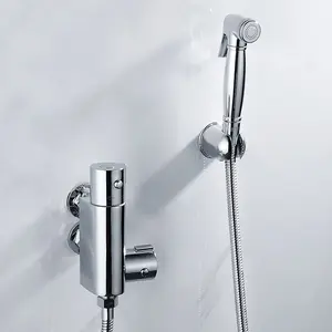 Thermostat Bidet Set Wall Mounted Bathroom Shower Toilet Portable Sprayer Kit Cold Hot Water Hygienic Shower Thermostatic Valve