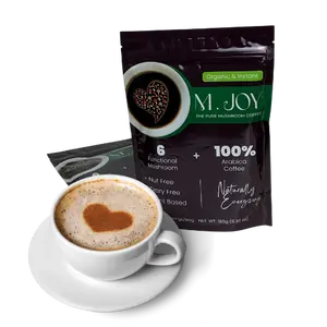 M. JOY Mushroom Coffee - Organic & Instant, Mushroom Infused, Distinctive Taste, 100% Arabica, Nut Free, Dairy Free, Plant Based, 30 Servings