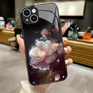 Reinforced Glass Case for iPhone 16,15,14,13,12,11 Pro Max Plus, Affordable Luxury Fashion Pattern Ultra-Thin White Glass Phone Case with Lens Protection, All-Inclusive Drop Protection Case.