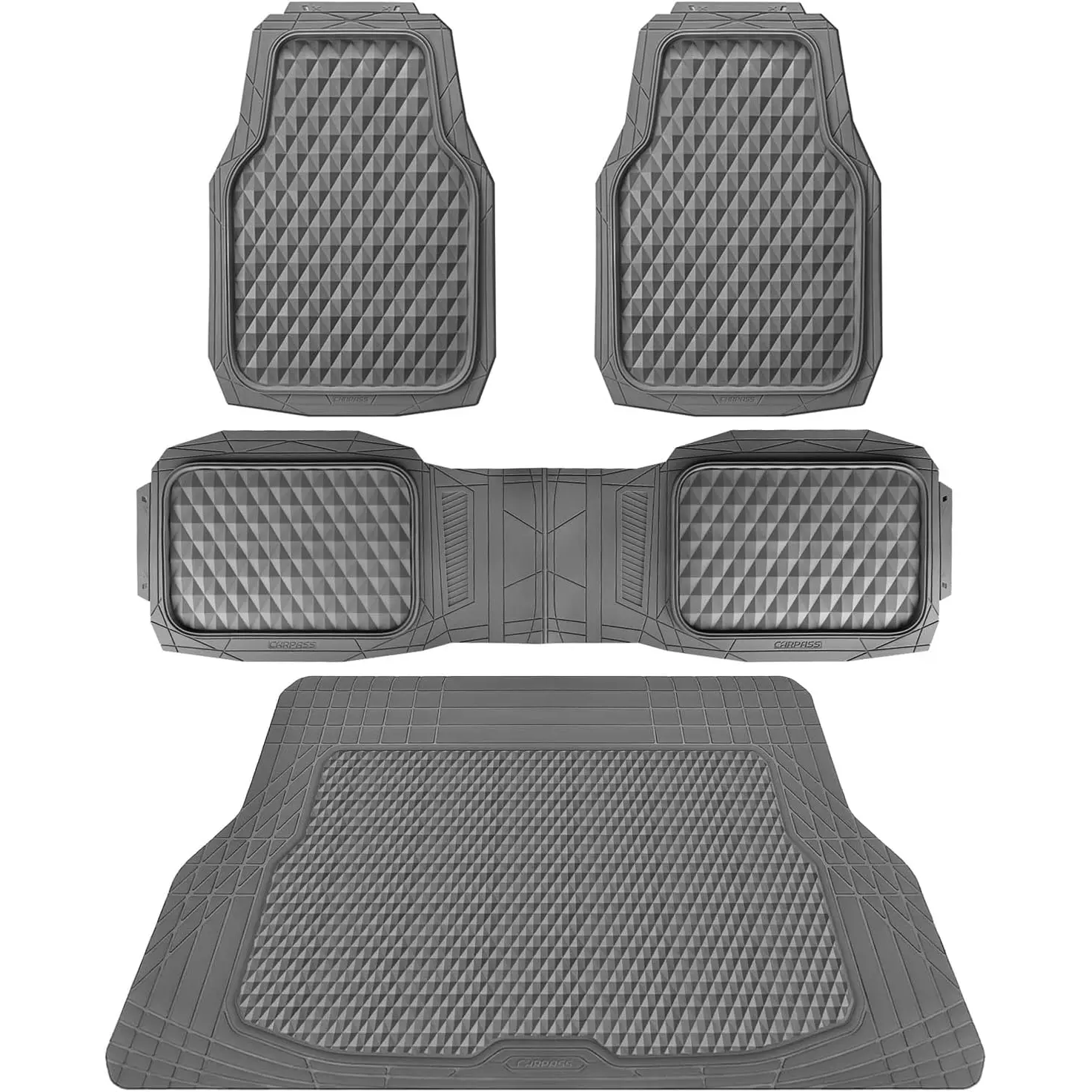 Gray-Floor mats with Cargo liner Truck mats