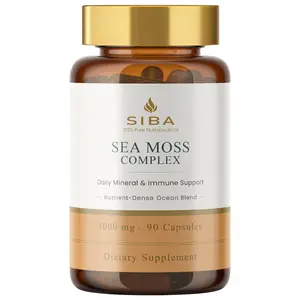 SIBA Sea Moss | Herbal Blend with Black Seed Oil Ashwagandha Turmeric & Black Pepper Extract Ultra Pure High Absorption Plant-Based Supplement