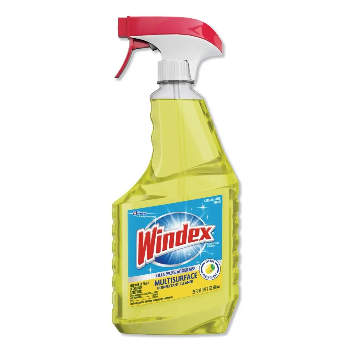 212 MAIN Windex SJN305498 23oz Multi-Surface Lemon Disinfectant Cleaner Spray Bottle, Household Germ-Killing Solution for Kitchen, Stainless Steel & Skiing Gear Maintenance