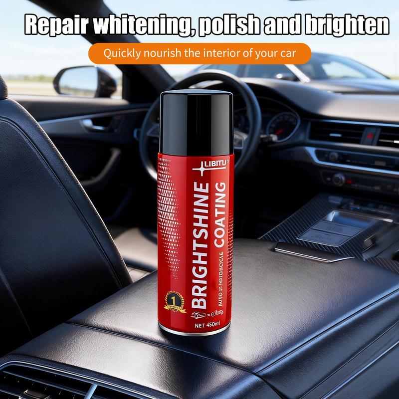 LIBITU Car Interior Protectant Spray 450ML Ultra-Protect Dashboard Wax Restore Shine Brazilian Carnauba Formula Waterproof Shield