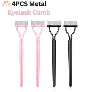4PCS Lash separator Comb Set – Lash Separator Tool with Arc Design & Cover, Precision Mascara Applicator Brushes for Women, Eyebrow & Eyelash Grooming Tools