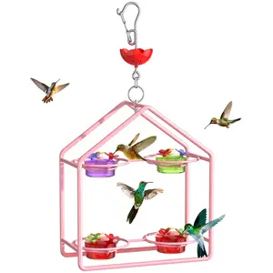 Hummingbird Feeders for Outdoors Hanging, Dreamdrawer top filling,Garden Yard Décor, Leak Proof, Decorative Hummingbird Feeder,12 Feeding Ports, Garden Gifts