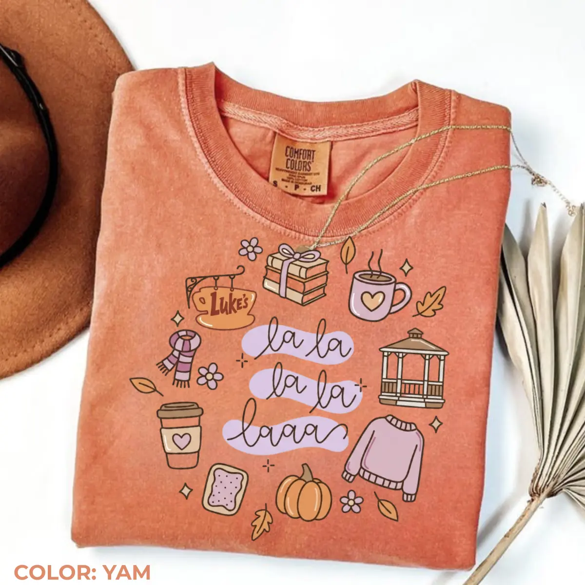 Comfort Colors Gilmore Inspired Fall Shirt, Cozy Autumn Graphic Tee, Vintage Coffee Lover T-Shirt, Cozy Season Gift for Her