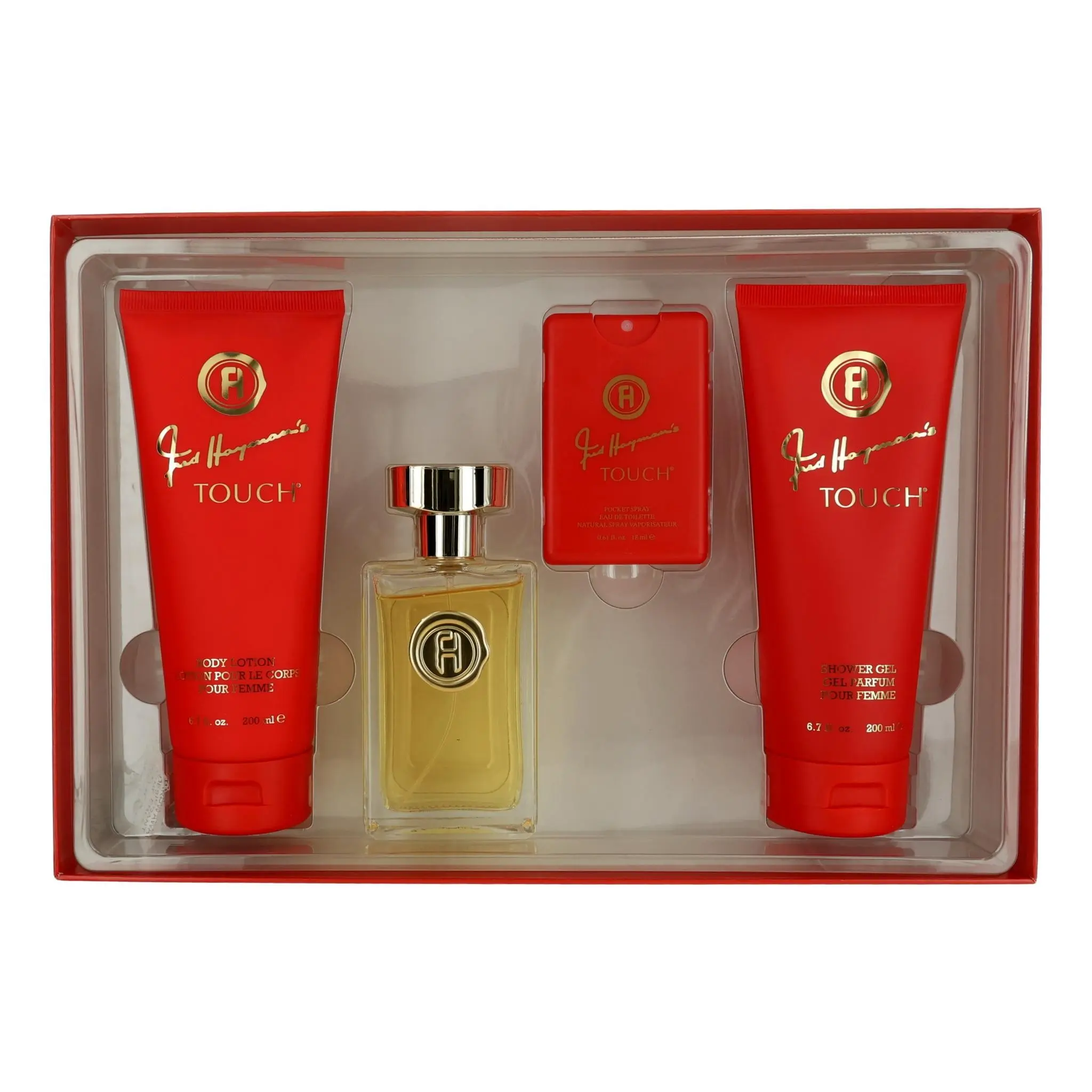 Touch by Fred Hayman, 4 Piece Gift Set for Women NEW, Fragrance Sets, Four Pieces