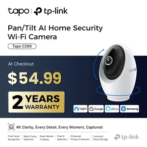 TP-Link & Tapo C260 RoomCam 360° 4K Ultra HD Pan Tilt Dual Band WiFi Indoor Security Camera with AI Face Recognition Two Way Audio and Enhanced Privacy Mode  #SummerWins #DealsForYouDays
