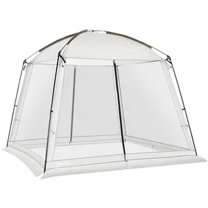 Outsunny 10' x 10' Screen House Room, UV50+ Screen Tent with 2 Doors and Carry Bag, Easy Setup, for Patios Outdoor Camping Activities
