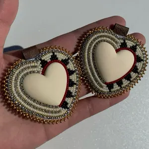 Navajo Basket Heart Keychains
