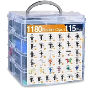 1180 PCS All-Purpose Car Fastener Assortment | Plastic Retainer Clips Set for General Repair & Maintenance Automotive Accessories