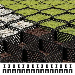 fathersdaygift VEVOR Gravel Grid, 4 Inch Depth, 17.06x 8.86 FT/ 5200x 2700 mm, 1880 LBS Per Sq ft Grass Ground Retainer, Permeable Geo Grids Driveway Stabilization, for Garden, Patio, Walkway, RV Parking Slopes