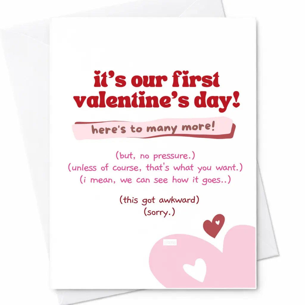 Funny Valentine Card - First Valentine's Day New Couple Love C-138