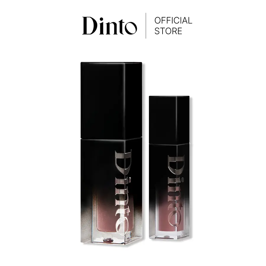 Dinto Blur-Glowy Lip Tint Full 0.14 fl. oz. + Mini 0.03 fl. oz. Duo Set | Warm & Cool Tone Options | Korean Lip Tint