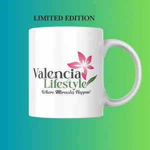 LIMITED EDITION MUG BY DR. VALENCIA, VALENCIA LIFESTYLE.  11 OZ CAPACITY. CERAMIC