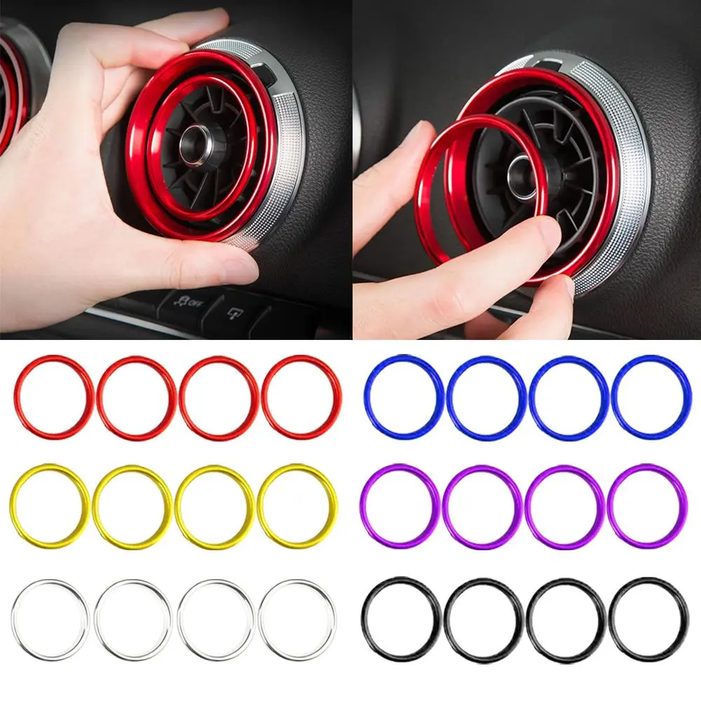 Car Air Center Console Outlet Trim Inner Ring Cover for Audi A3 8V S3 2014-2019 AUDI Q2 Sportback Sedan Accessories Car Styling