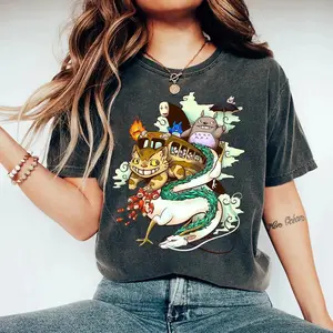 Spirited Away Shirt - 25th Anniversary Anime Tee, No Face & Chihiro Graphic, Fan Gift, TikTok Viral Outfit