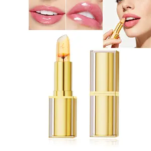 Transferproof Color Changing Lipstick, Long-Lasting Moisturizing Lip Balm for Women, Golden Crystal Magic Temperature Color Changing Lipstick, Nourishing Glossy Lip Gloss, Perfect Gift for Girlfriend for Birthday, Valentine's Day or Christmas