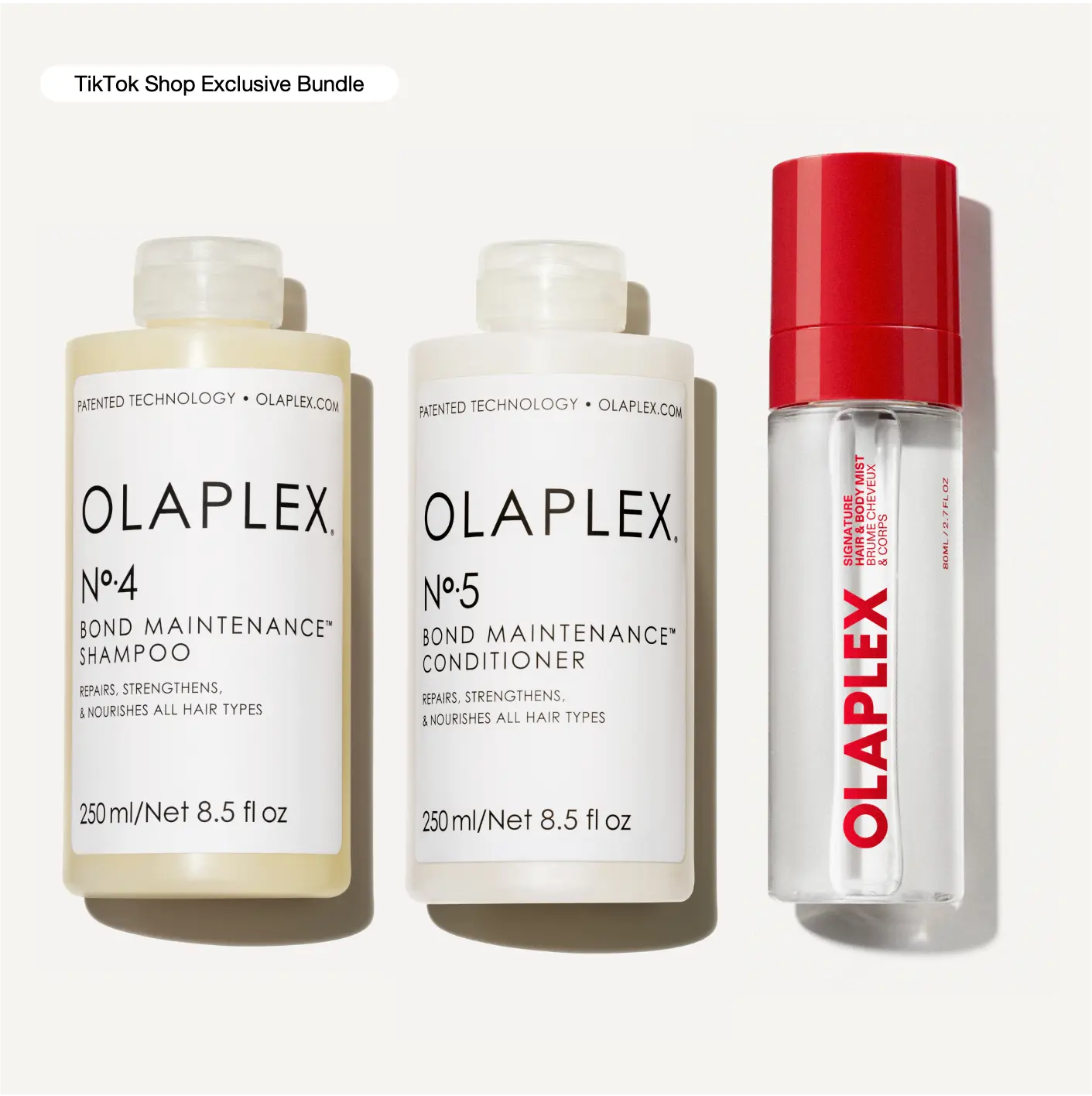 OLAPLEX Salon Fresh Set - Strengthening Shampoo + Conditioner to Repair + Moisturize, with Signature Hair + Body Mist