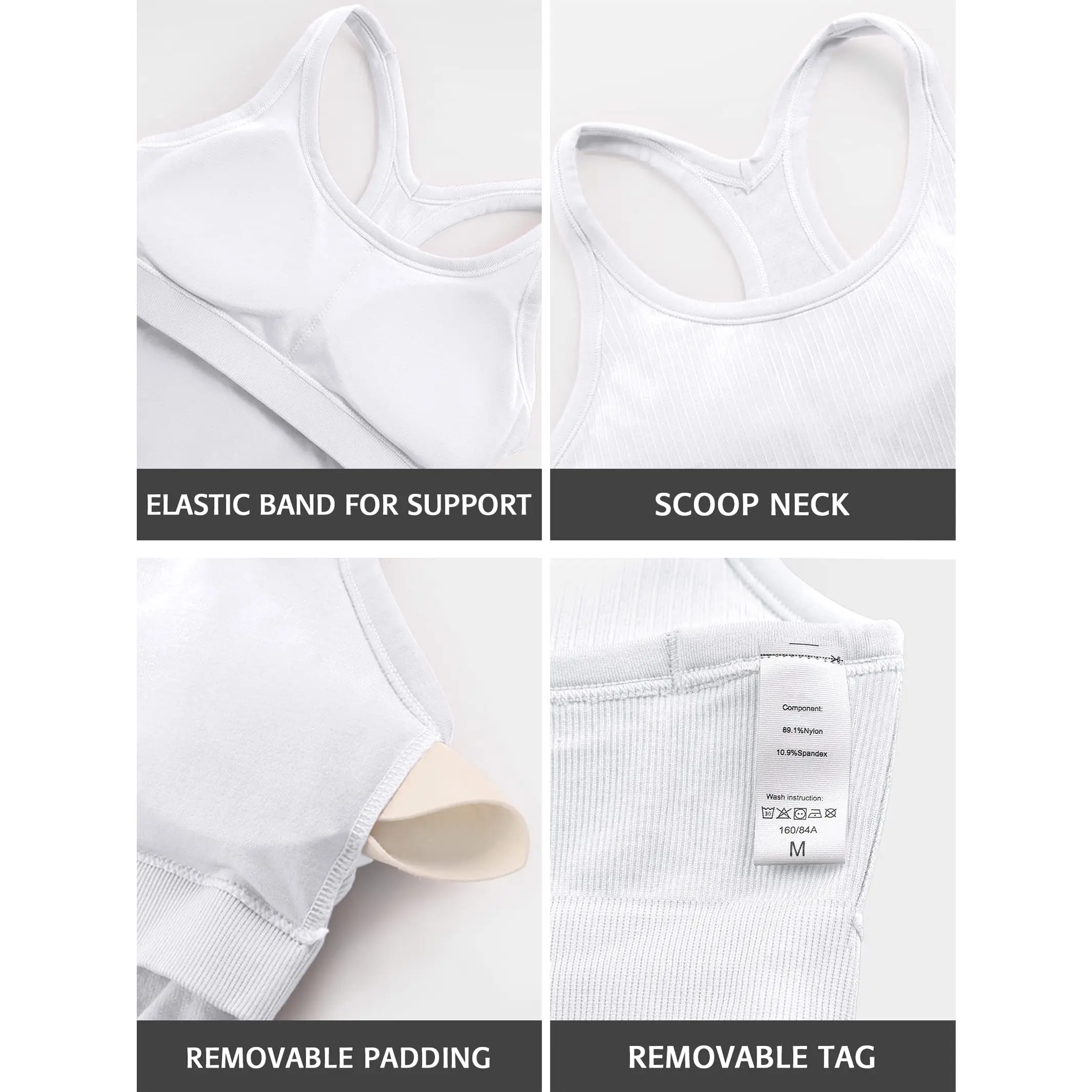 ATTRACO Ribbed Workout Tank Tops for Women with Built in Bra Tight Racerback Scoop Neck Athletic Top summerwins ATTRACO Ribbed Workout Tank Tops for Women with Built in Bra Tight Racerback Scoop Neck Athletic Top summerwins