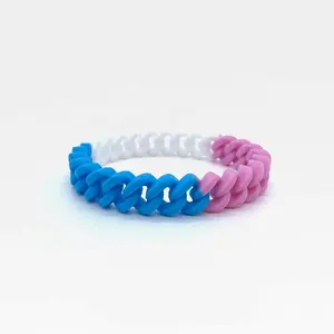 Trans Knotted Silicone Bracelet