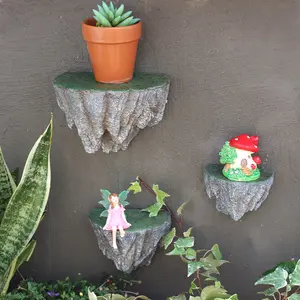 3pcs Realistic Floating Stone Resin Statue, Beautiful Practical Shelf, Wall Mount Design, Home Wall Hanging Decor, Decoration Items, Storage Rack, Unique Holiday Party Decoration