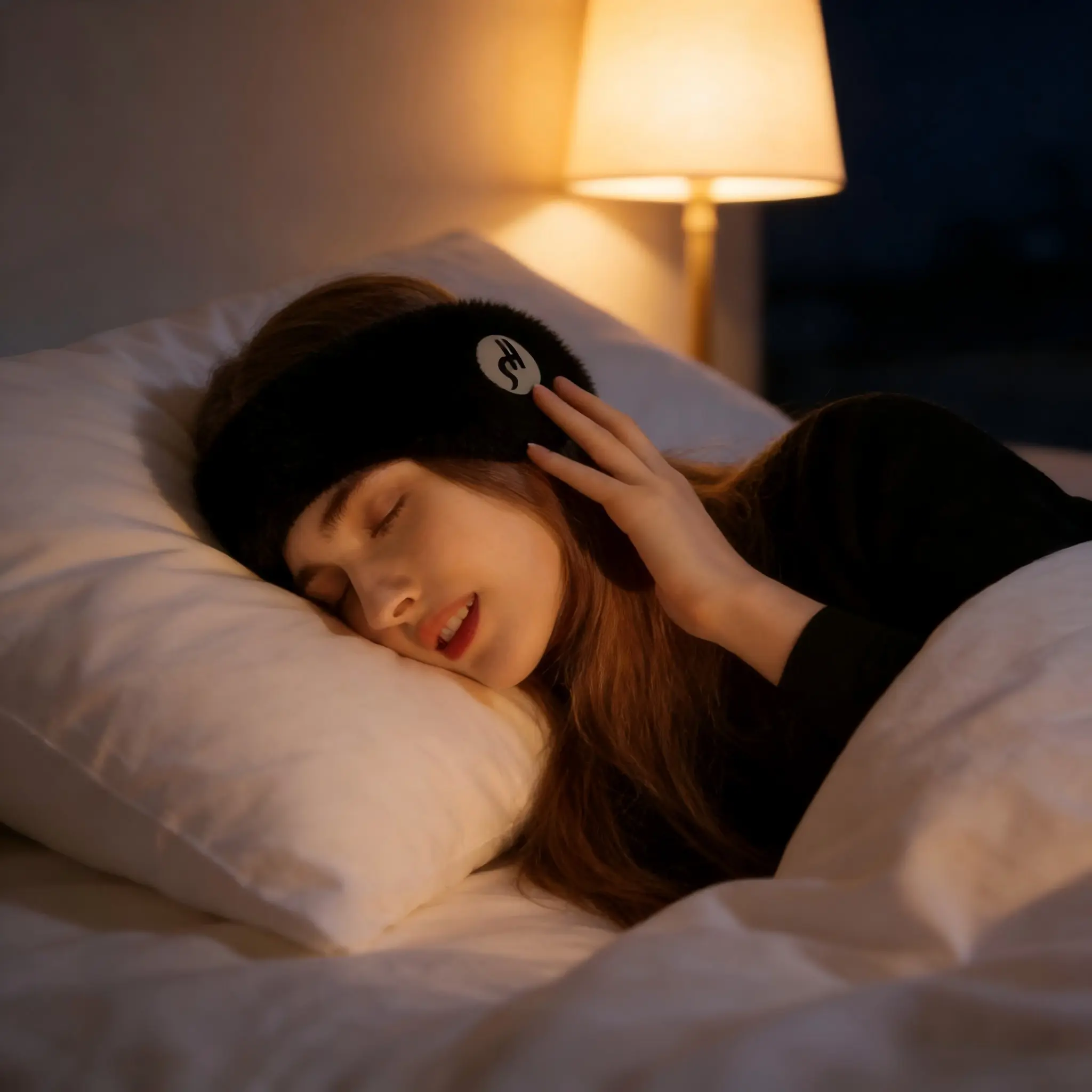 Noise Cancelling Sleep Eye Mask with Ear Covers, Adjustable Soft Polyester Fabric, Travel and Home Use, No Battery Design, All-Year Comfort