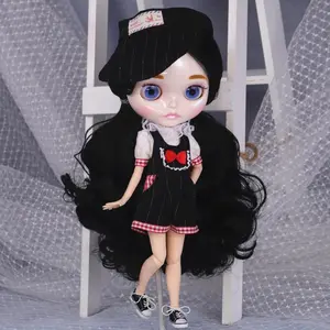 ICY DBS Blyth 1/6 BJD Doll, Carved Lips, White Skin, Joint Body, OB24 Toy, Hand Gift for Doll Enthusiasts