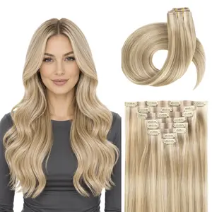 [16in-22in] SOBEAUTY Seamless Clip In Hair Extensions real Human Hair 8pcs 120g Seamless Narrow Weft Flat Style Clip Ins long thick natural straight springstatements Glueless Clip In hair extensions #TikTokShopDealsforYouDays #SummerWins #DealsforYouDays