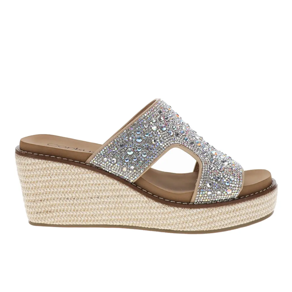Corkys Womens Kiss N Tell  Casual Sandals Casual Mid Heel 2-3" - Silver