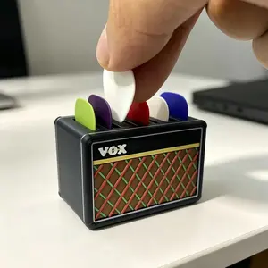 Guitar Pick Holder Box, Portable Fashion Guitar Pick Rack, Ideal Gift for Guitarists, Music Lovers, Bass Players, Multi-Compartment Design