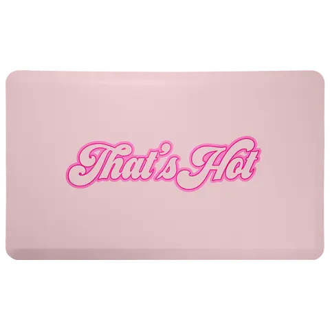 Paris Hilton Glam Kitchen Floor Mat, "That's Hot" Plain Design, Cushioned Anti-Fatigue Foam, Non-Slip Surface - 29.5 in x 17.25 in Pink Indoor Household Textile