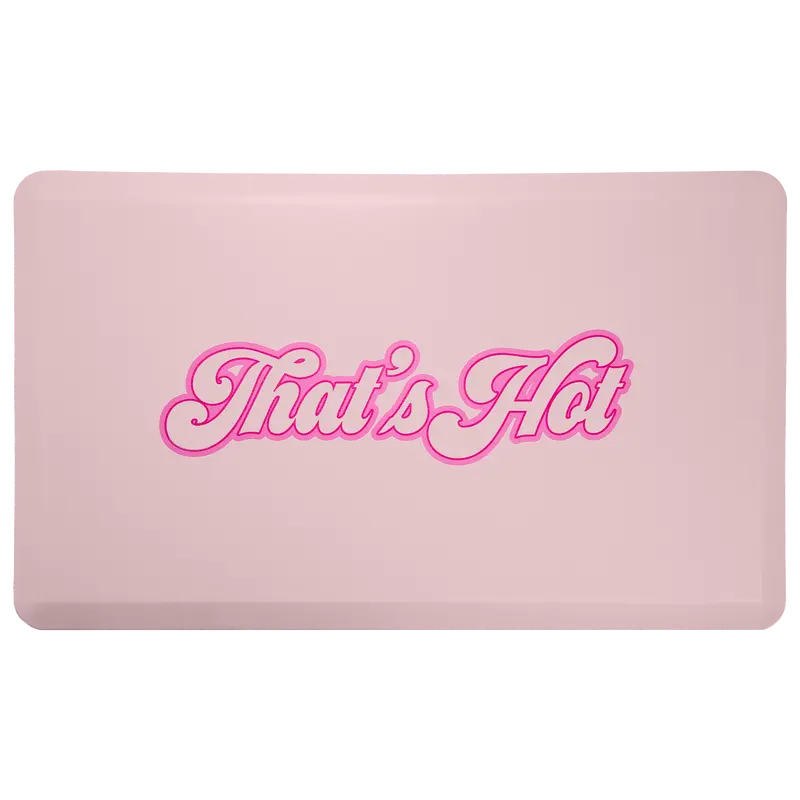 Paris Hilton Glam Kitchen Floor Mat, "That's Hot" Plain Design, Cushioned Anti-Fatigue Foam, Non-Slip Surface - 29.5 in x 17.25 in Pink Indoor Household Textile
