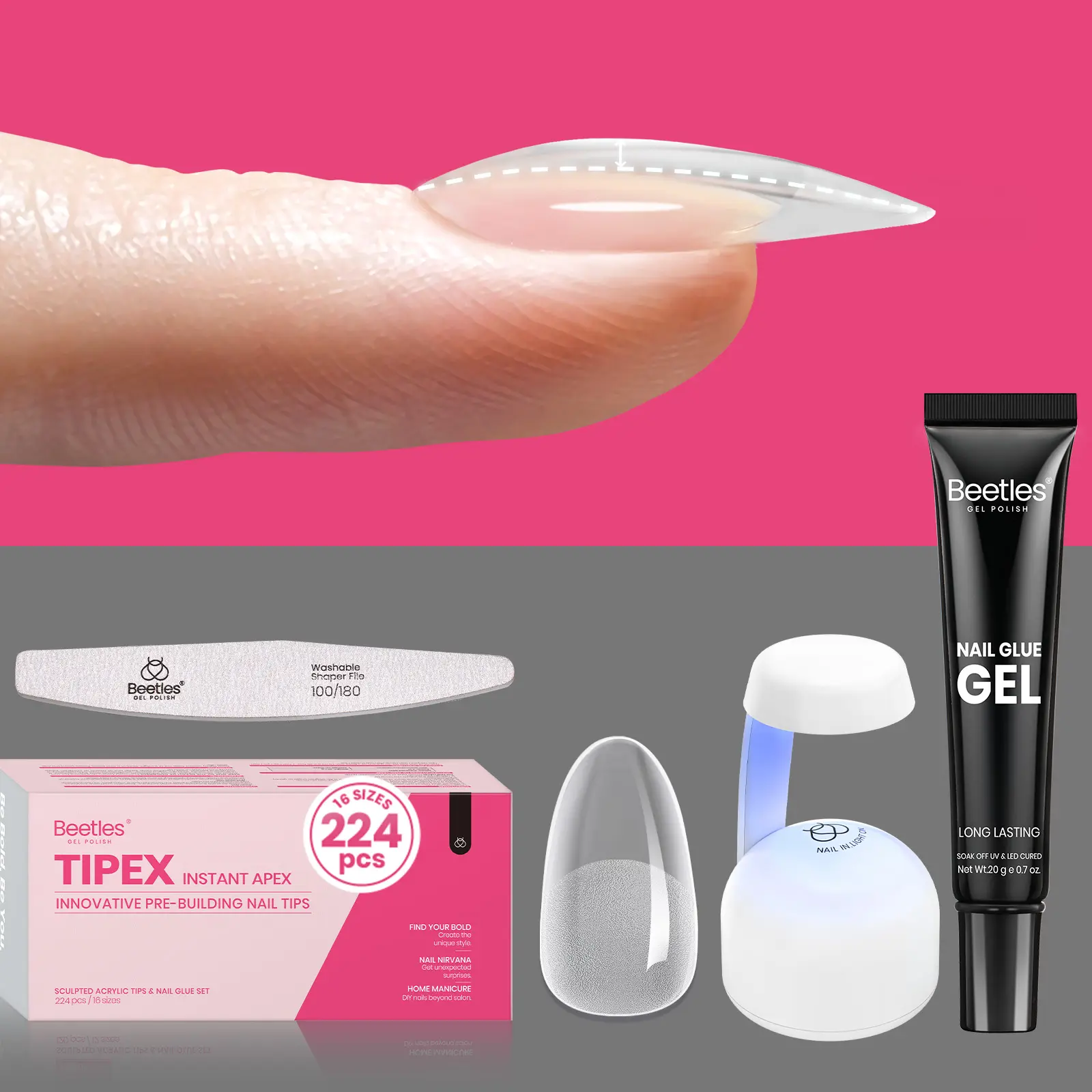 224Pcs Short Oval Essential Kit