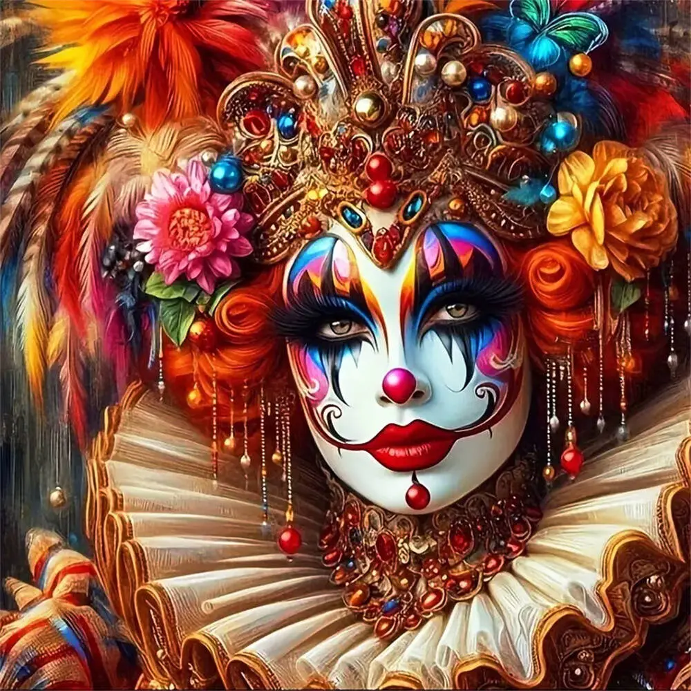 Diamond Mosaic Joker Portrait Cross Stitch Embroidery Character DIY Diamond Painting Picture Rhinestones Handicraft Embroidery Kit
