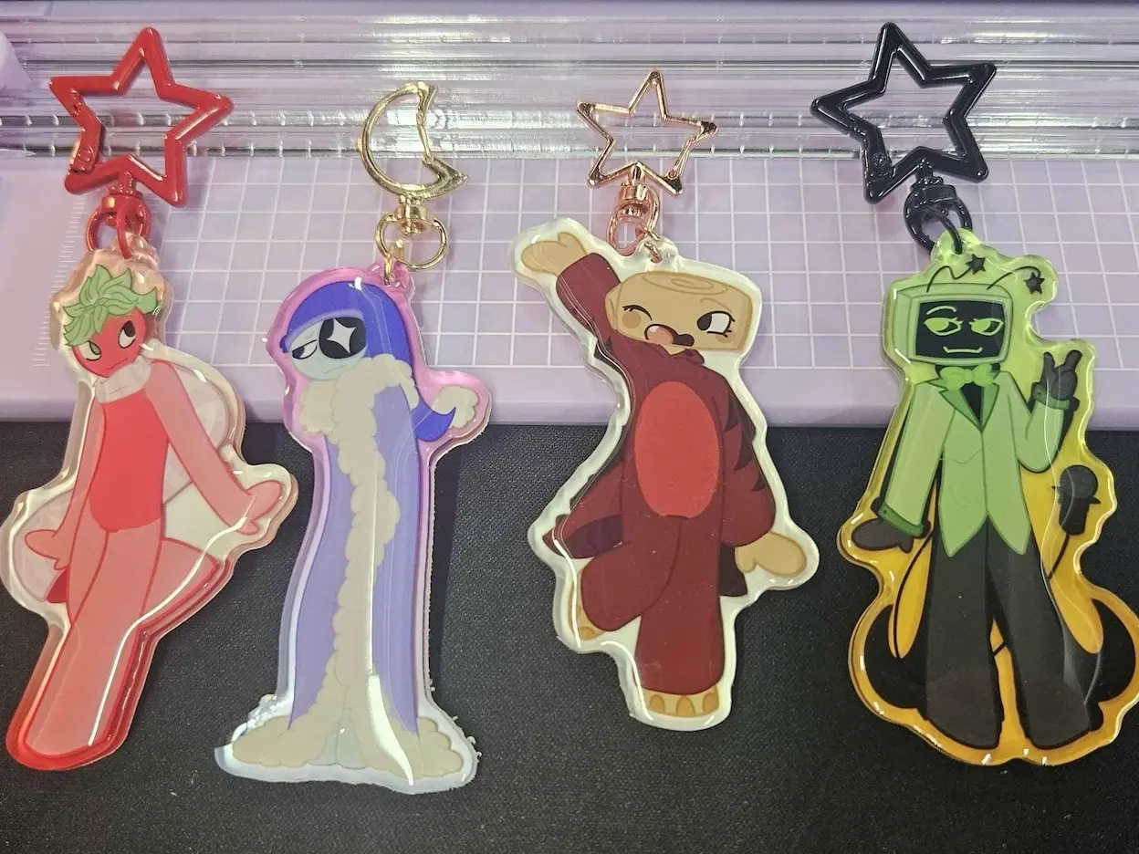 Dandys World Keychains-Sprout, Vee, Shelly, and Astro, Gift For Her, Gift For Him