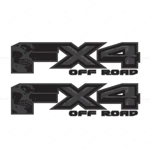 FX4 Off Road Skull Decal Replacement Sticker F 150 Bedside / Black