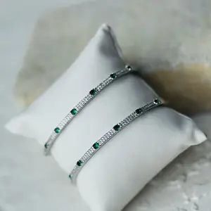 Green Stone Bangle Bracelet