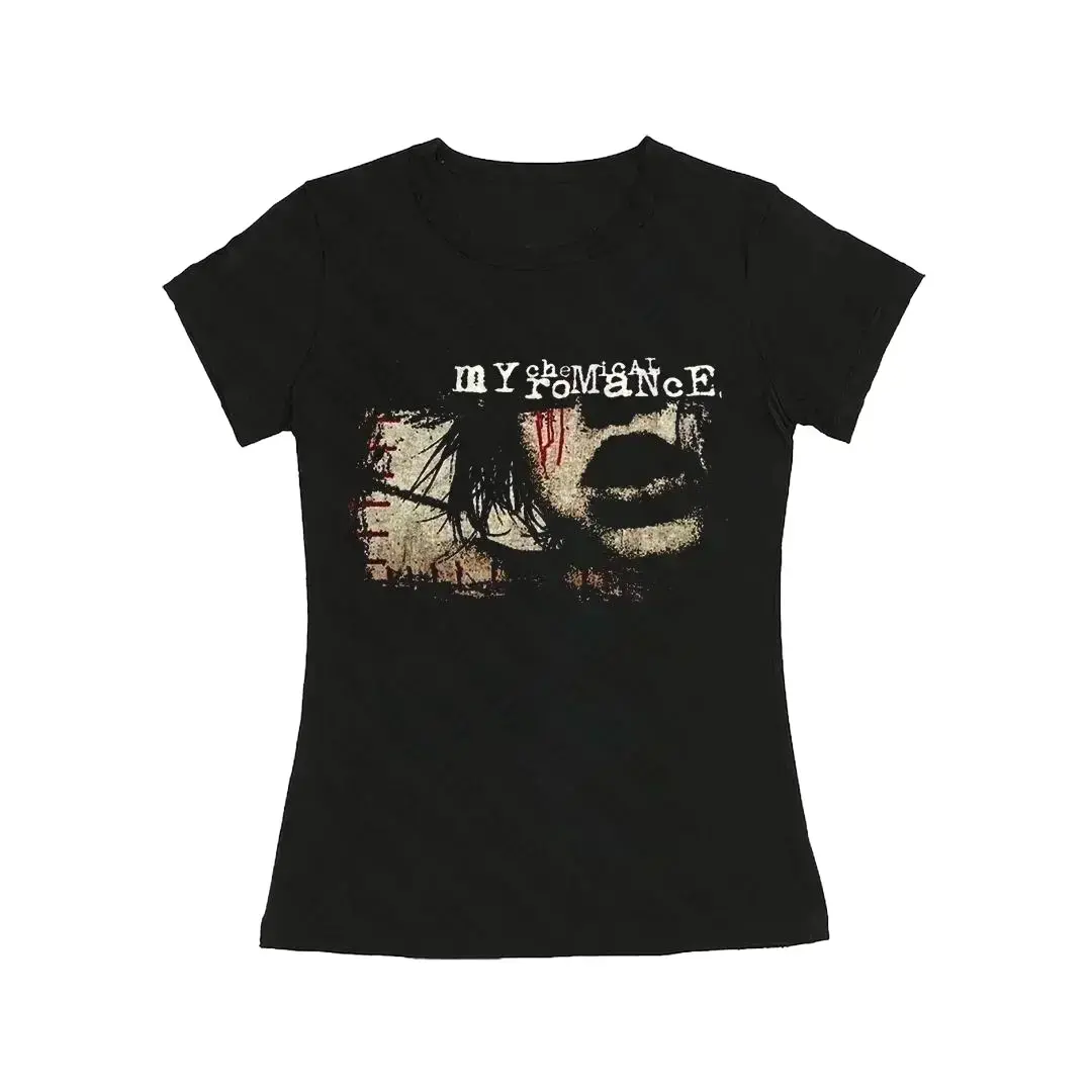 Emo Women Baby Tee, Kawaii Graphic Shirt, Y2K, Gothic, Emo, Vintage 90s, Harajuku, Grunge, Streetwear, 2000s Style, Alternative Fashion, Women Clothing, Gift for Her