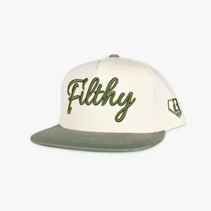 Filthy Off Field Youth Snapback - Bone/Green