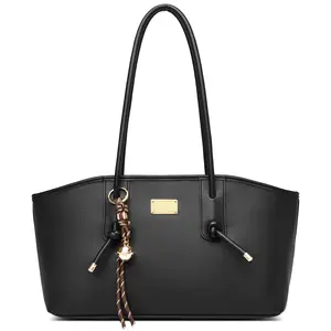 JANSBEN 25 Fall Winter Women's Elegant Solid Color Shoulder Bag Fashionable Large Capacity Crossbody Bag for Daily Use Casual Trendy Versatile High-quality Commuting Bag with Gold Hardware