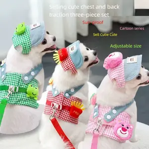 Dress-Up Pals | 3-Piece Cartoon Harness Set (Cap + Leash + Vest)- Guni's Choice