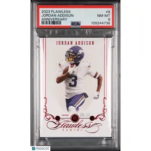 2023 Panini Flawless Anniversary Jordan Addison #8 08/10 PSA 8