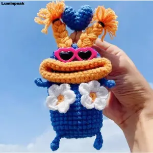 Universal for Cars Novelty Cartoon Sausage Mouth Knitted Car Key Cover, Cute Monster Key Pendant, Universal Protective Accessory For General Vehicle Remote Decoration