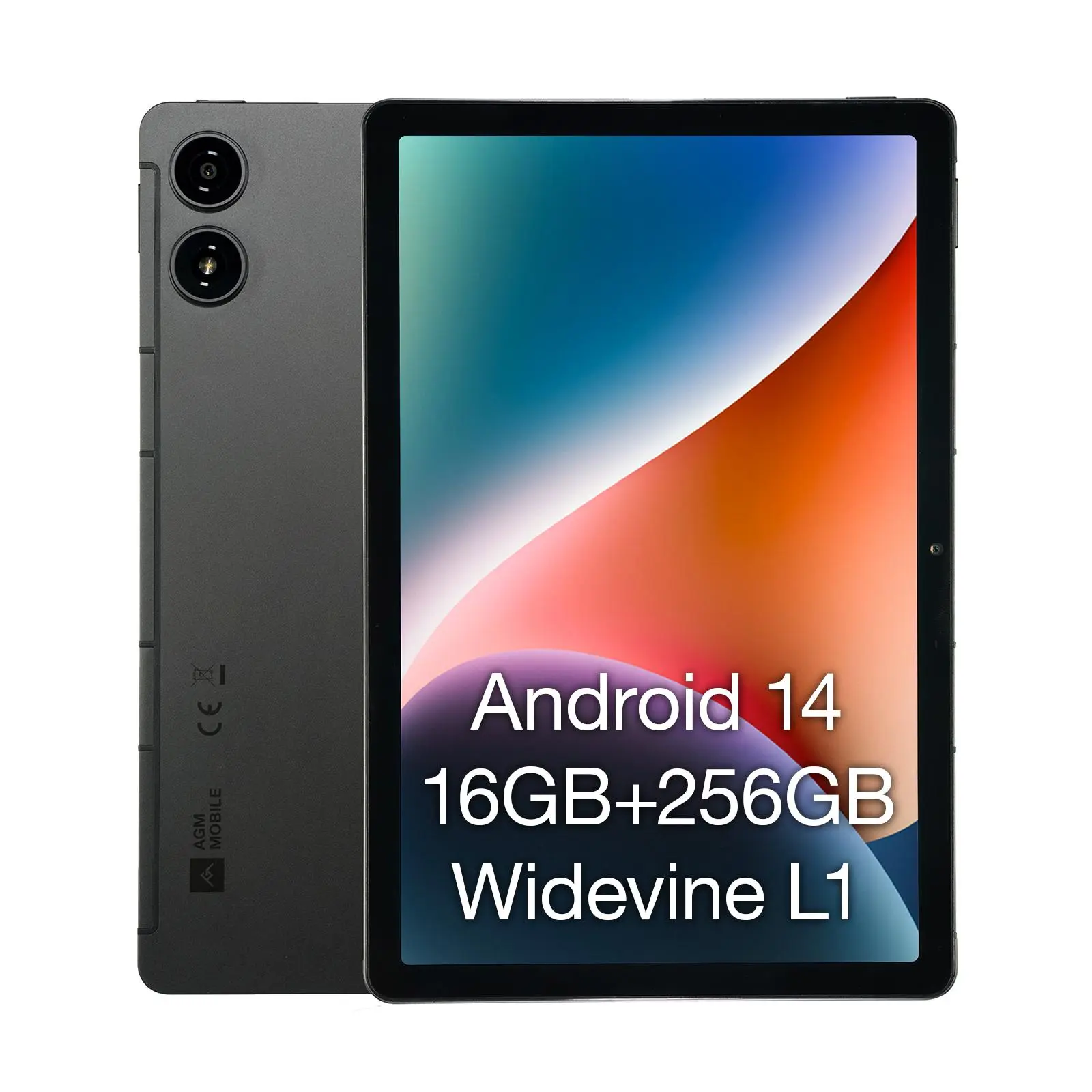 AGM PAD P2 2026 Durable 10.95" Wide LCD Tablet - 1920x1080 Display, Android 14, 8+8GB RAM, 256GB Expandable ROM, 4G Dual SIM, 7850mAh Battery, Rear Dual Cameras, Waterproof, Shockproof, Micro USB, Wireless, Manufacturer Warranty, Christmas Kids Gift Scree